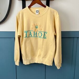 Vtg 90s Sweatshirt SMALL Tahoe California Pullover Unisex